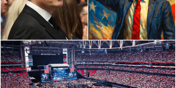 “When Elon Musk stepped onto the field to honor Charlie Kirk, the stadium shook with emotion. The world’s richest man, usually unshakable, fought back tears as thousands rose to their feet, hearts beating as one. In that moment, it was clear—Charlie’s legacy was not measured in wealth or power, but in the lives he touched, the voices he inspired, and the fire he left burning in a generation.”🕊️