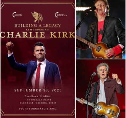 BREAKING: Paul McCartney shocks the world, announcing a monumental tribute concert for Charlie Kirk at EverBank Stadium on Sunday, September 28. Calling it “a nation’s gathering, not just a concert,” McCartney urged America to unite in gratitude for Kirk’s courage and enduring spirit. Fans and musicians alike vow the night will be historic.