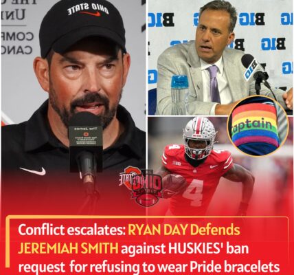 CONFLICT ESCALATES: RYAN DAY DEFENDS JEREMIAH SMITH AGAINST HUSKIES' BAN REQUEST FOR REFUSING TO WEAR PRIDE BRACELETS
