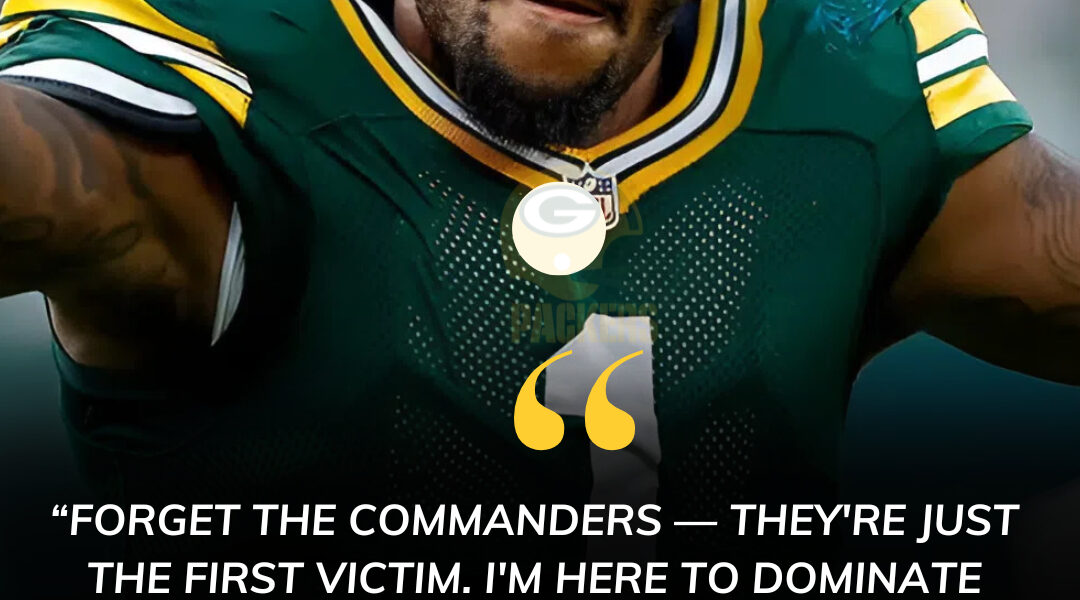 PACKERS EARTHQUAKE: Micah Parsons ignites Lambeau Field with a bone-chilling pre-game vow, promising chaos for the Washington Commanders. Fans erupt, social media explodes, and the NFL braces as Titletown’s fiercest, most unstoppable force storms the gridiron!