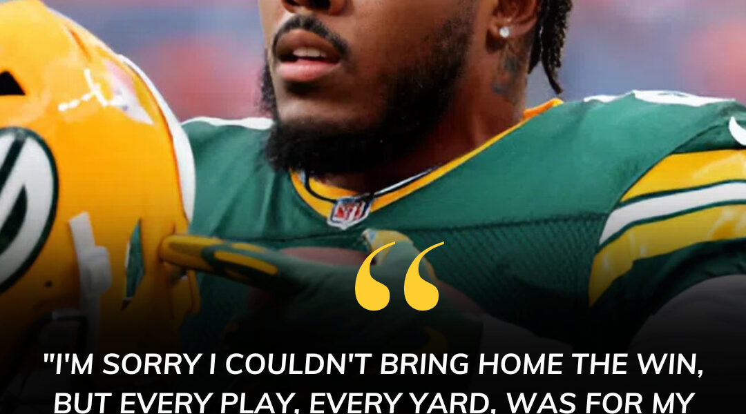 During the Packers–Browns clash, fans noticed a striking tattoo on Josh Jacobs’ arm — the colors, the symbol, and the number “988”, the Suicide & Crisis Lifeline. After the loss, Jacobs choked up: “I’m sorry, Dad… I couldn’t bring home the win, but every ounce of me is for you.” Then came his stunning pledge — a $988,000 donation to the Lifeline, declaring: “Everyone deserves to live in a loving environment.”