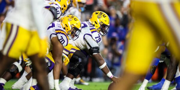 Poor choices on a throw-away play cost LSU OL first half against Ole Miss