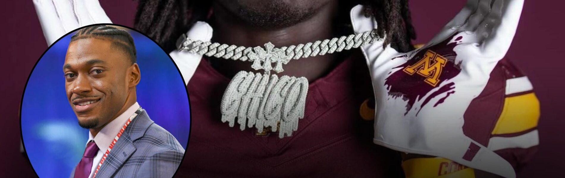 Robert Lee Griffin jokes that if you lock Nebraska’s Emmett Johnson in the weight room for a week, he won’t come out with 10 touchdowns — but with 10,000 broken tackles! 💪🏈👀