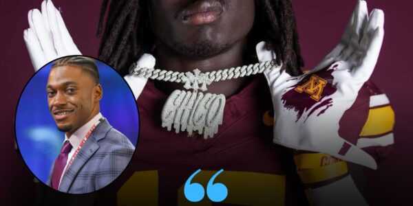 Robert Lee Griffin jokes that if you lock Nebraska’s Emmett Johnson in the weight room for a week, he won’t come out with 10 touchdowns — but with 10,000 broken tackles! 💪🏈👀