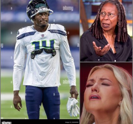 “Sit down, Monkey.” Whoopi Goldberg’s words cut through the air, leaving the studio in stunned silence. But just as Erika Kirk braced for the fallout, DK Metcalf made an unexpected move. In a jaw-dropping turn, the Seahawks star stood up and stepped in to defend her, silencing the critics with a powerful statement. His decision left the audience buzzing, igniting debates and sending ripples through social media like never before!
