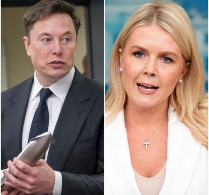 “Sit down, Barbie.” — Elon Musk stunned the studio when he fired back at Karoline Leavitt after she hurled racist insults and called him a “CHEATING BILLIONAIRE.” With just 12 razor-sharp words, Musk silenced her completely. Leavitt tried to snap back, but the tech icon delivered a brutal truth that left the audience on their feet, applauding wildly. The moment went viral instantly — proof Musk never backs down when faced with ignorance.