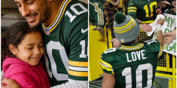 Packers fans, we can be proud: Jordan Love is not only the QB of the present and the future, but also a symbol of love and sharing.