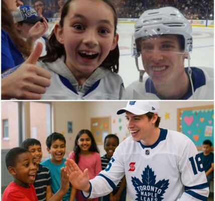 “Hockey gives me joy and glory, but the greatest happiness is sharing that love with the community,” Marner shared.