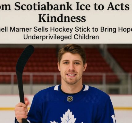 Not only is it a beautiful act, but it also carries a strong message: “Hockey is not just about winning, but also about sharing and helping the community.”