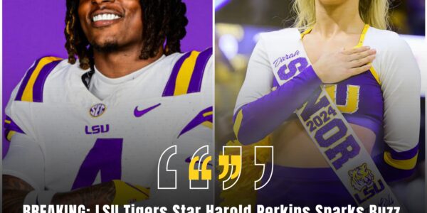 BREAKING: LSU Tigers player Harold Perkins has caused a stir after rumors surfaced that he was dating former LSU Tigers cheerleader Darah Haidet, along with leaked sexy photos that sent fans into a frenzy.