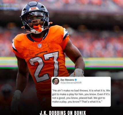 “A Strong Defense of QB1 from Dobbins Shows the True Meaning of Teamwork, Trust, and Leadership in the NFL”