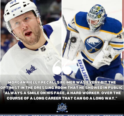 Morgan Rielly recalls Reimer was every bit the optimist in the dressing room that he showed in public. "Always a smile on his face, a hard worker. Over the course of a long career that can go a long way."