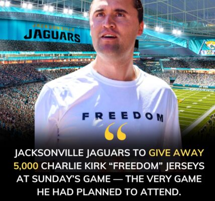 GAME DAY TRIBUTE: The Jacksonville Jaguars and owner Shad Khan will honor Charlie Kirk at Sunday’s showdown by giving away 5,000 “Freedom” jerseys. Kirk proudly wore the design at his last campus event before his tragic assassination — and had dreamed of being at a Jaguars game.