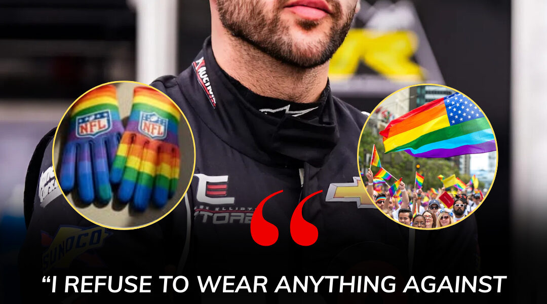 BREAKING: NASCAR star Chase Elliott just sent shockwaves through the racing world after refusing to wear a rainbow-themed helmet designed to honor the LGBTQ community. Elliott stood firm, blasting what he called the “WOKE agenda,” declaring: “No amount of fame or sponsorships will ever make me betray my values. This is my stance, and I won’t back down.”