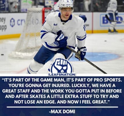 Max Domi eager to build on Maple Leafs’ identity in preseason debut