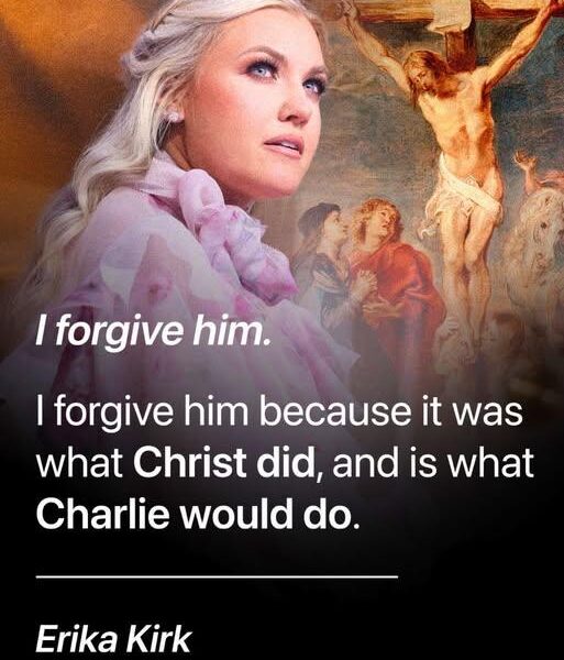 At Charlie Kirk’s memorial, Erika Kirk stunned the nation with words no one expected. With tears in her eyes, she invoked Scripture