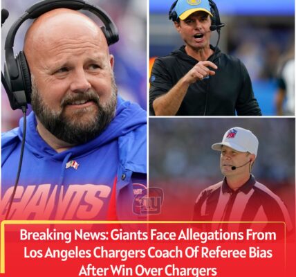 Breaking News: Giants Face Allegations From Los Angeles Chargers Coach Of Referee Bias After Win Over Chargers