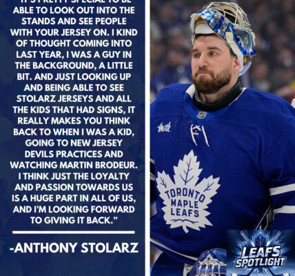 Anthony Stolarz wants to return the Passion after signing 4-year extension with Maple Leafs