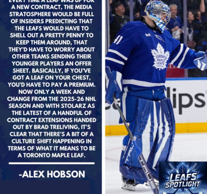 Anthony Stolarz is the latest example of Maple Leafs shifting culture around contract extensions