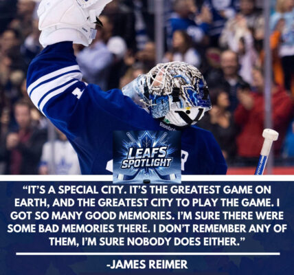James Reimer enjoying every moment being back with Maple Leafs