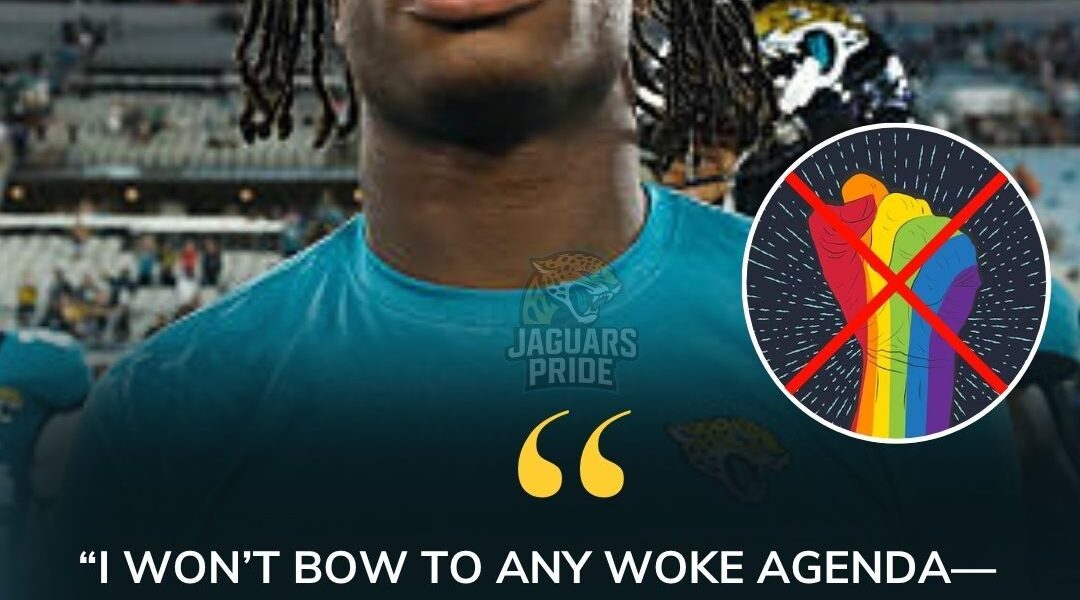 LATEST NEWS: Travis Hunter, rising star of the Jacksonville Jaguars, shocked the NFL world when, before a primetime showdown, he refused to wear a rainbow-themed captain’s patch meant to honor the LGBTQ community. Hunter boldly slammed what he called the “woke agenda,” declaring he would never support it — a move that instantly set fans nationwide debating fiercely.