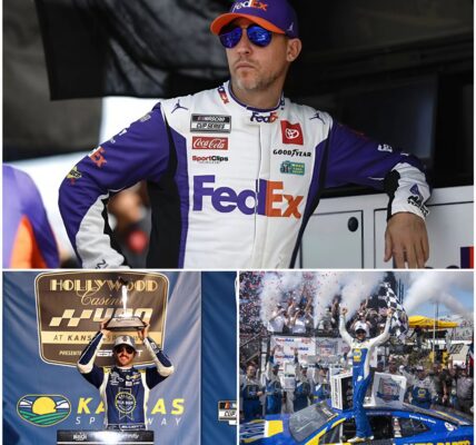 SHOCKER AT KANSAS: Denny Hamlin Cleared After Chase Elliott’s Explosive “HE CHEATED” Allegations in 2025 NASCAR Showdown