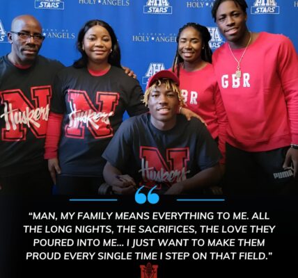For Nebraska’s Emmett Johnson, football has never been just about yards or touchdowns — it’s about honoring the people who shaped him. His family, the foundation of every step he’s taken, watched in wonder as he turned a simple decision into something unforgettable. They thought they’d seen his best already… but what he revealed next left everyone speechless.