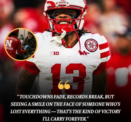 BREAKING ❤️: Nebraska wideout Nyziah Hunter spent the week not chasing touchdowns but handing out warmth — donating thousands to shelters, sitting with the homeless, and reminding the city that football is only part of his purpose. His generosity moved fans to tears, yet those closest to him say this is just the beginning… and revealing the next step may surprise everyone.”