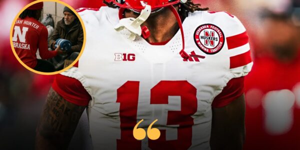 BREAKING ❤️: Nebraska wideout Nyziah Hunter spent the week not chasing touchdowns but handing out warmth — donating thousands to shelters, sitting with the homeless, and reminding the city that football is only part of his purpose. His generosity moved fans to tears, yet those closest to him say this is just the beginning… and revealing the next step may surprise everyone.”