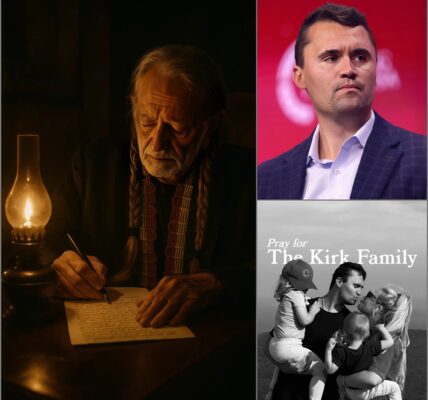 A quiet storm swept across social media when fans shared a photo of what’s being called Willie Nelson’s “unsent letter,” curiously linked to the Charlie Kirk family. Written in trembling pen strokes, the note recalled nights of song, struggles for free voices, and the mercy found in listening before condemning. Reportedly discovered by a library clerk, its final lines urging kindness over triumph left readers stunned. Whether fact or fable, the story lingers like one of Willie’s timeless ballads.