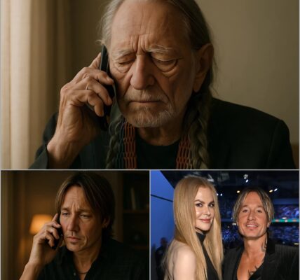 On the night Keith Urban and Nicole Kidman’s divorce broke across the headlines, a different kind of story began to circulate. At around 2 a.m., Willie Nelson quietly called Keith’s private number. He didn’t ask questions; instead, he picked up Trigger and sang a tender verse never heard in public. The melody was fragile, aching, yet full of quiet strength. When the last note faded, Willie offered just one line: “The stage can feel like a lonely road, but you don’t have to walk it alone.” What Keith heard next remains unspoken — and perhaps, a secret only the two will ever share.