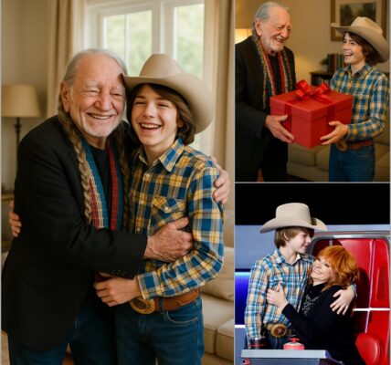 A 14-year-old boy stunned The Voice stage with “On the Road Again,” his voice so close to Willie Nelson’s that the judges spun their chairs within seconds. The story behind the song — singing for his late parents and the grandmother who raised him — left the audience in tears. When word reached Willie himself, the country legend arranged a quiet meeting. After listening, he told the boy: “You’ve got something real — don’t let the world take it from you.” Before leaving, Willie handed him a small, wrapped gift — one he said he’d “never given outside the family...”