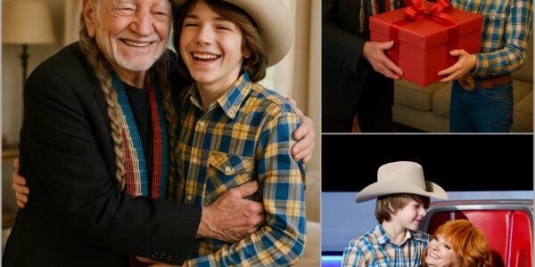 A 14-year-old boy stunned The Voice stage with “On the Road Again,” his voice so close to Willie Nelson’s that the judges spun their chairs within seconds. The story behind the song — singing for his late parents and the grandmother who raised him — left the audience in tears. When word reached Willie himself, the country legend arranged a quiet meeting. After listening, he told the boy: “You’ve got something real — don’t let the world take it from you.” Before leaving, Willie handed him a small, wrapped gift — one he said he’d “never given outside the family...”
