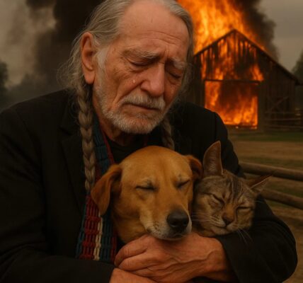 A raging fire swept through the country legend’s animal sanctuary, sending panic and heartbreak across Texas. Dozens of stray dogs and cats that Willie had rescued are now fighting for survival, while the full extent of the damage remains uncertain. 💔 Locals described scenes of chaos and despair as fire crews battled the flames deep into the night. Fans everywhere are left asking the same painful questions: Which animals were saved? How much of Willie’s sanctuary was lost?