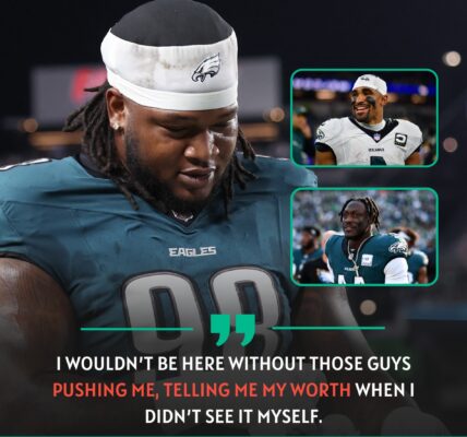 BREAKING NEWS: Jalen Carter chokes back tears recounting how A.J. Brown and Jalen Hurts lifted him in Eagles’ locker room