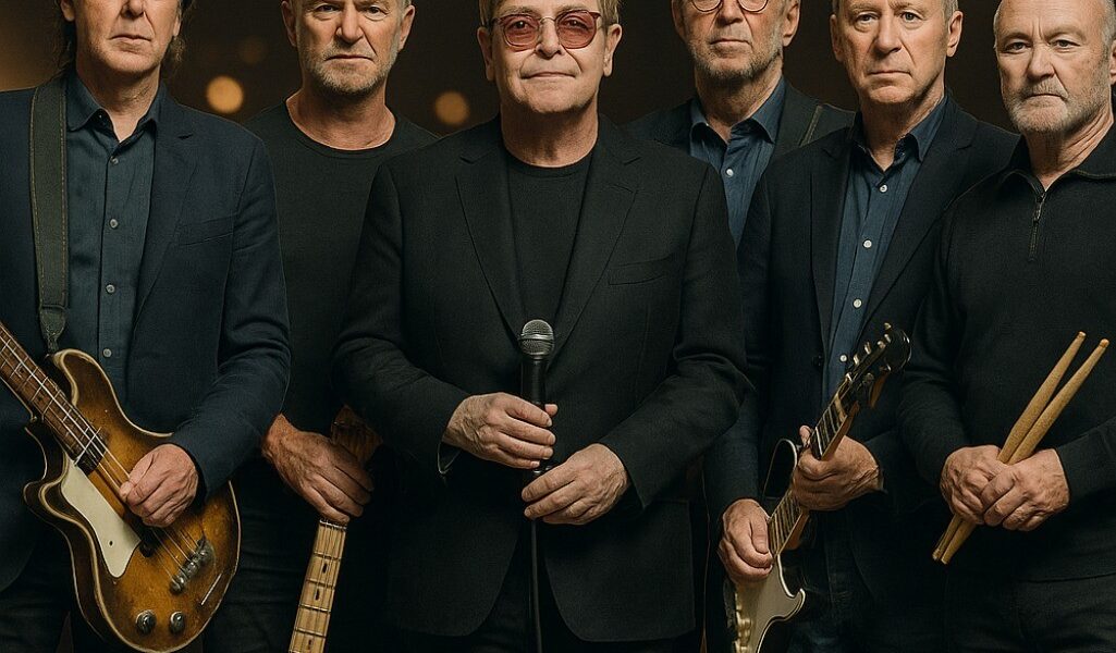 HISTORIC NIGHT: Music history was made as Paul McCartney, Sting, Elton John, Eric Clapton, Mark Knopfler, and Phil Collins shared one stage for an unforgettable rendition of “Hey Jude.” With quiet reverence, McCartney led the icons into a chorus that felt like the entire world was singing in unison. “This isn’t just a song,” he told the crowd. “It’s hope, unity, and love.” No pyrotechnics, no spectacle — only six legends, one timeless song. Fans call it “the greatest gathering of talent ever.” For those lucky enough to witness it, this wasn’t just a concert — it was living history.