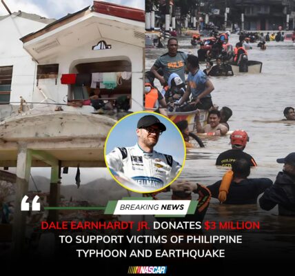 Dale Earnhardt Jr. Donates $3 Million to Support Victims of Philippine Typhoon and Earthquake