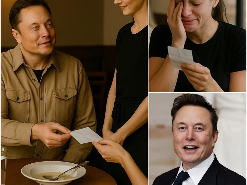 Elon Musk Stuns Waitress with Hidden Gesture on Receipt, Sparks Nationwide Awe and Viral Buzz