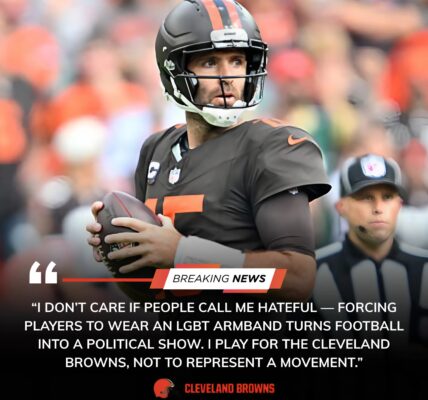 NFL Uproar: Cleveland Browns QB Joe Flacco Refuses to Wear LGBT Armband, Calls It “Woke Politics in Football”