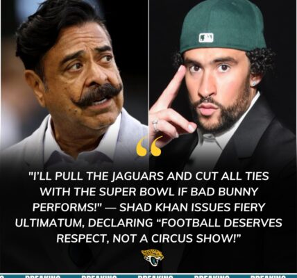 “I’LL PULL THE JAGUARS FROM THE SUPER BOWL IF BAD BUNNY TAKES THAT STAGE!” — Billionaire owner Shad Khan drops a bombshell ultimatum that’s rocking the NFL to its core. Sources say Khan is furious over what he calls a “cultural circus,” threatening to withdraw Jacksonville entirely if the halftime show goes forward. The league’s response? Even more shocking…