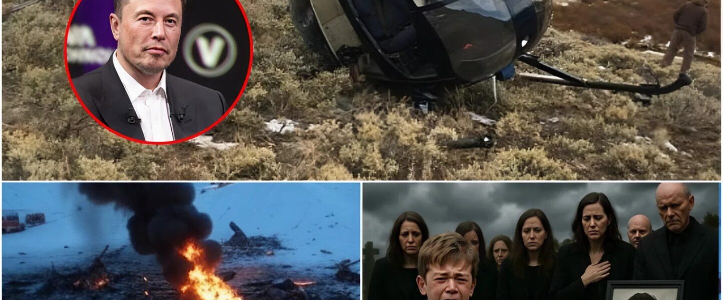 ⚠️ BREAKING: Chaos in the Alps — a helicopter carrying Elon Musk has gone down after colliding mid-air with a drone, erupting into a fiery crash that lit up the mountainside. Witnesses described a “flash of fire and silence that followed like the world stopped.” Rescue teams confirmed the unthinkable — no survivors. The visionary who reached for Mars met his fate among the peaks of Earth… and the world is in disbelief.