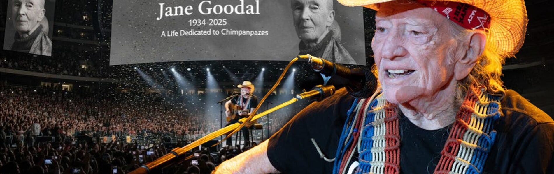 A Farewell in Silence: Willie Nelson’s Heartfelt Tribute to Jane Goodall Leaves 90,000 Fans in Tears