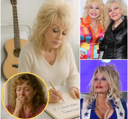 “THE ROOM FELL SILENT — AND DOLLY PARTON WHISPERED HER LAST LYRICS.” They said Nashville nights never go quiet — until this one did. Behind the sterile glow of a hospital room, a legend picked up her pen one more time. Freida Parton’s voice trembled when she revealed it: Dolly has been writing again. The title? “If I Don’t Wake Tomorrow.” Doctors stood still as her hand moved across the page, every word a thread of light in the fading dark. “She wasn’t writing for herself anymore,” Freida said softly. “She was writing for everyone who ever believed in her.” Witnesses say Dolly hummed a tune — faint, fragile, but pure as the first dawn over the Smoky Mountains. Some swear they saw her smile through the pain, as if she already heard angels joining in. If this truly becomes her last song, it won’t be a goodbye. It’ll be a promise — from the woman who taught the world how to turn heartbreak into harmony.