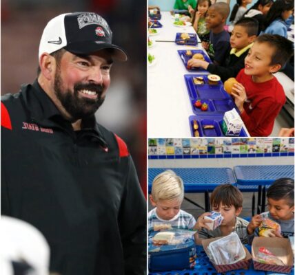 Touching Moment: Coach Ryan Day Revealed to Have Secretly Spent $400,000 a Month to Help Poor Students in Texas Schools Get Better Lunches