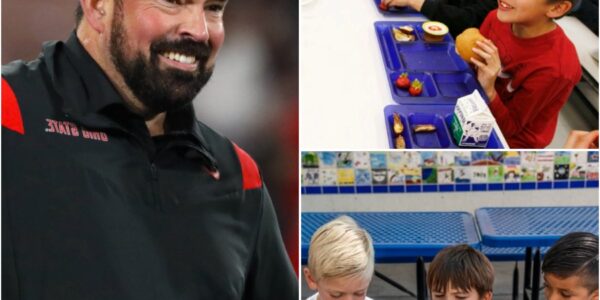 Touching Moment: Coach Ryan Day Revealed to Have Secretly Spent $400,000 a Month to Help Poor Students in Texas Schools Get Better Lunches