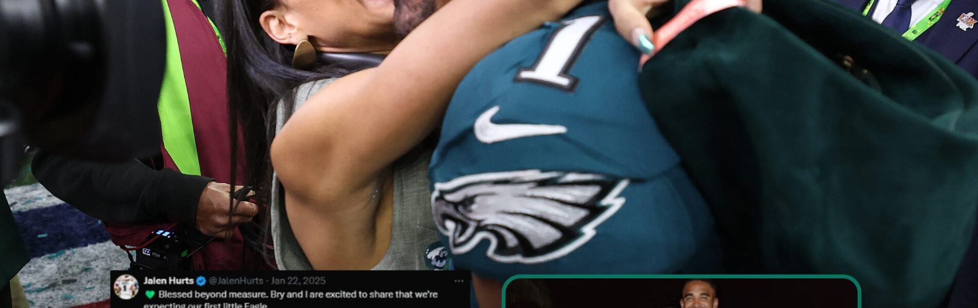 SPECIAL: Jalen Hurts announces his family's big news: Our little Eagle is on the way