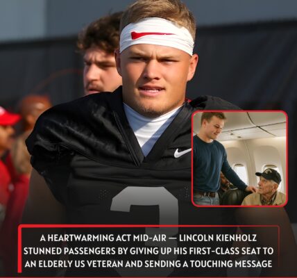 A heartwarming act mid-air — Lincoln Kienholz stunned passengers by giving up his first-class seat to an elderly US veteran and sending a touching message