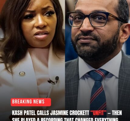 BREAKING NEWS: Kash Patel Calls Jasmine Crockett “UNFIT” — Then She Played a Recording That Changed Everything....