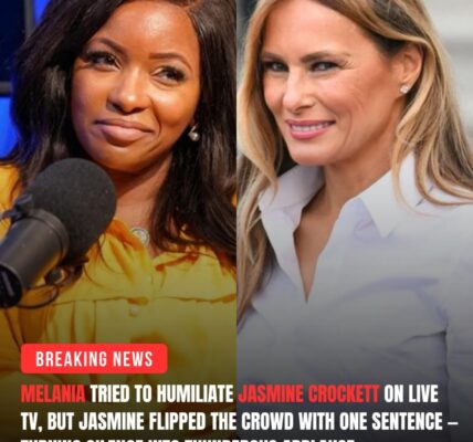 Melania tried to turn the audience against Jasmine Crockett — but within seconds, she flipped the entire room with one sentence that made everyone erupt!....
