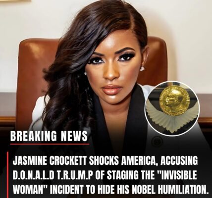 Jasmine Crockett STUNS America on live TV — exposing a shocking Trump-linked cover-up after his Nobel snub. Her final 8 words? “You won’t laugh when the lights go out.”